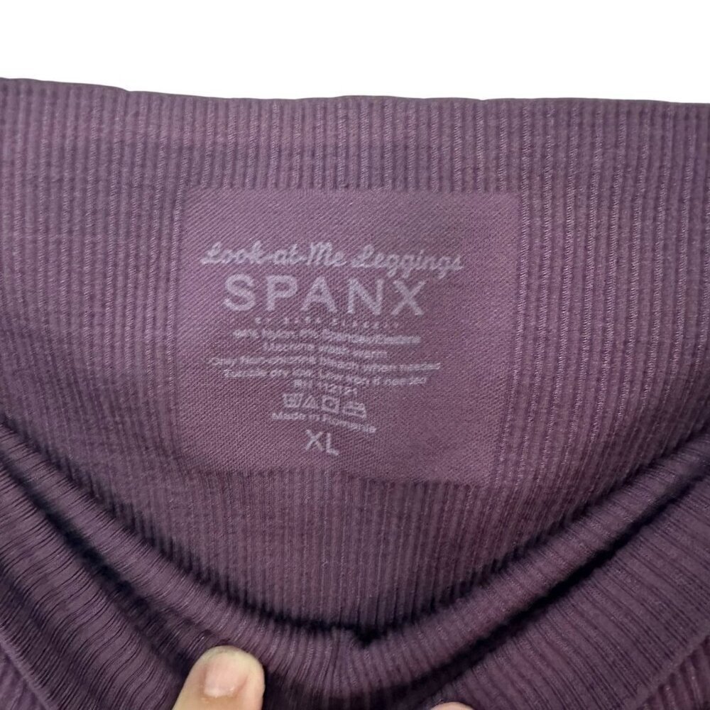 Spanx Look at Me Leggings Wine Color Women’s Size XL Stretchy Lounge - Picture 4 of 10